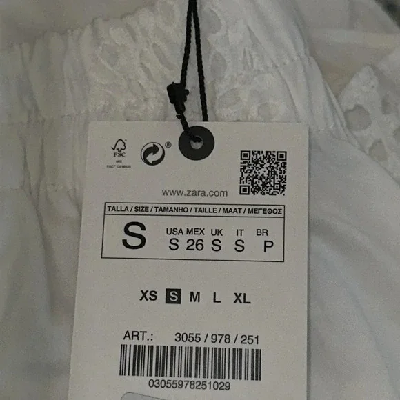 ZARA | White | EMBROIDERED LONG SHORTS - Picture 7 of 11